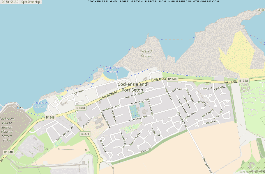 Karte Von Cockenzie and Port Seton Vereinigtes Knigreich