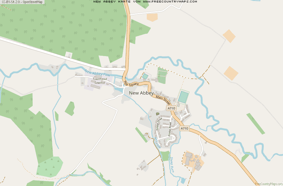 Karte Von New Abbey Vereinigtes Knigreich