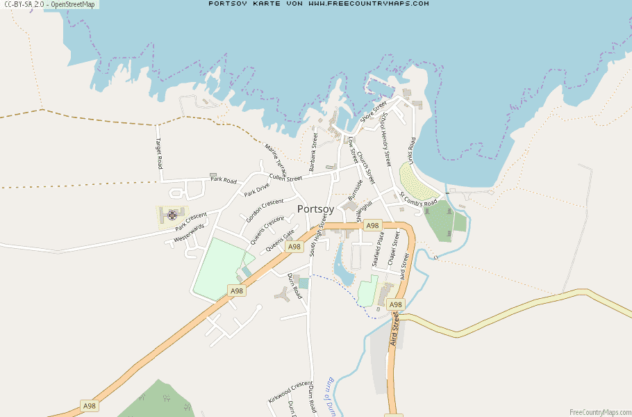 Karte Von Portsoy Vereinigtes Knigreich