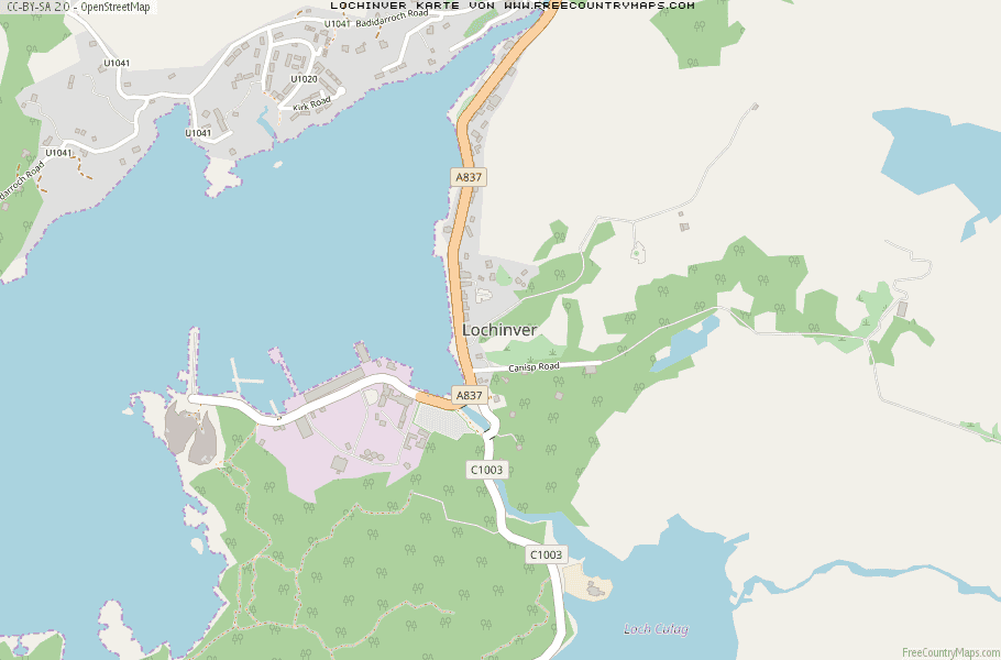 Karte Von Lochinver Vereinigtes Knigreich