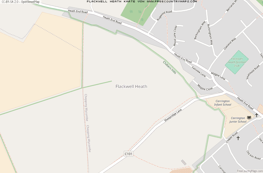 Karte Von Flackwell Heath Vereinigtes Knigreich
