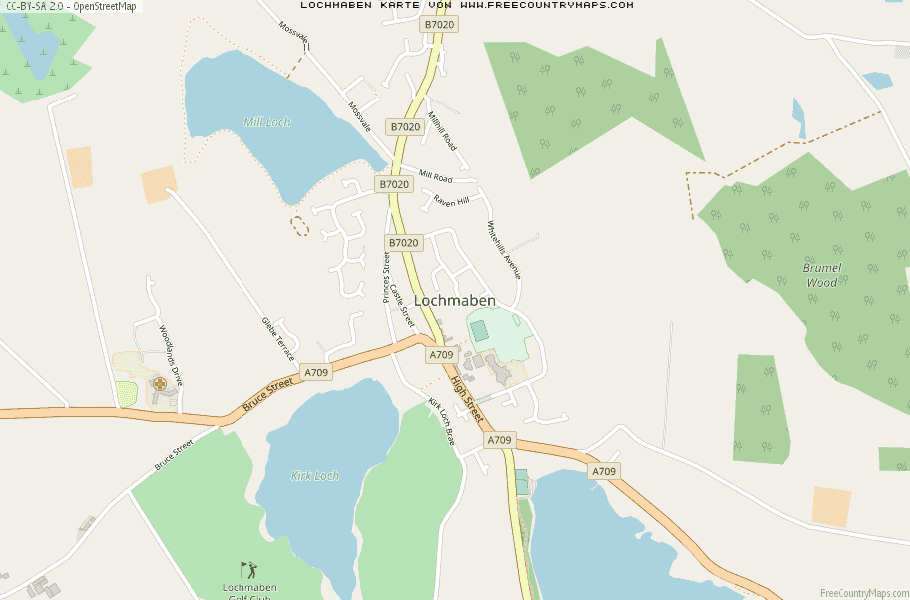 Karte Von Lochmaben Vereinigtes Knigreich