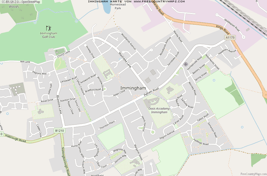 Karte Von Immingham Vereinigtes Knigreich