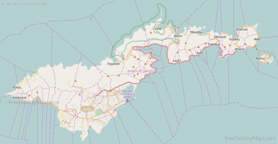 Map of American Samoa