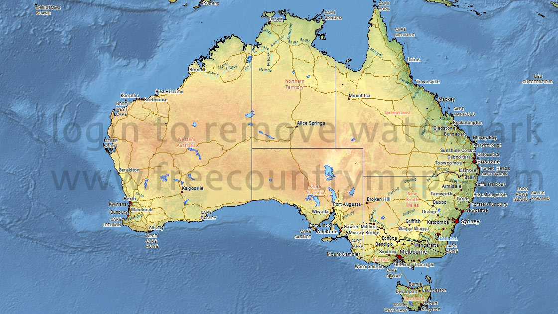 Australia Map, Road Map of Australia