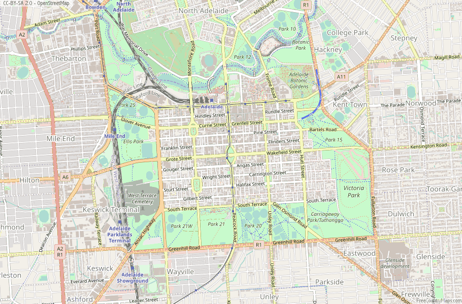 Adelaide Australia Map