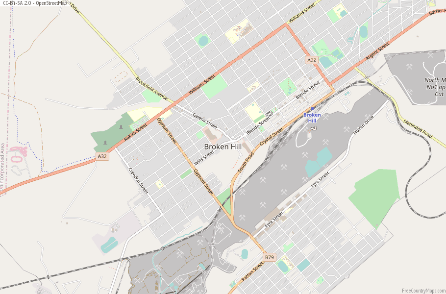 Broken Hill Australia Map