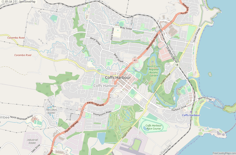 Coffs Harbour Australia Map