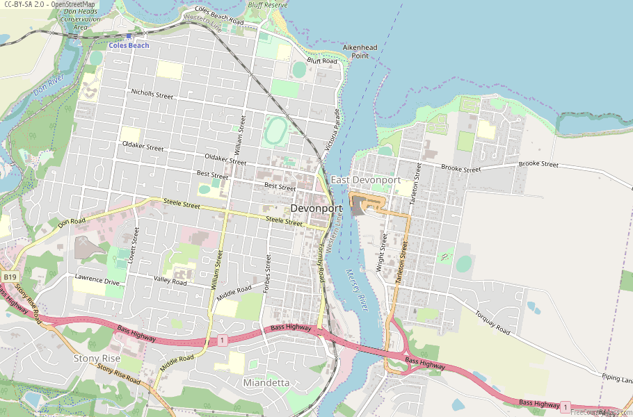 Devonport Australia Map