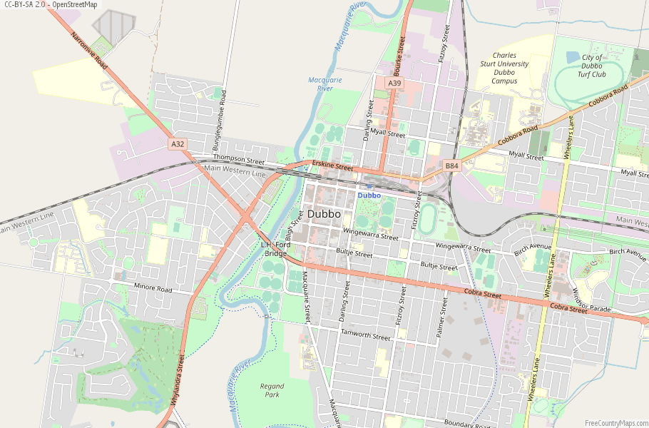 Dubbo Australia Map