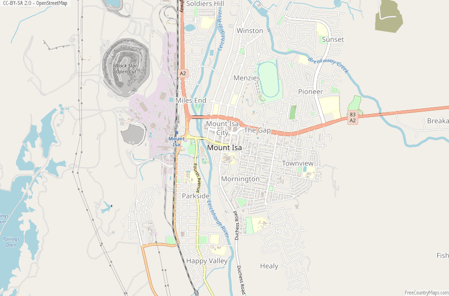 Mount Isa Australia Map