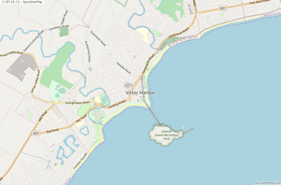 Victor Harbor Map Australia Latitude & Longitude Free Maps