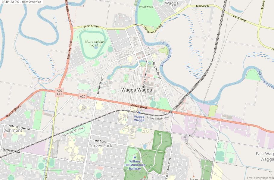 Map Of Wagga Wagga And Surrounding Areas Wagga Wagga Map Australia Latitude & Longitude: Free Maps