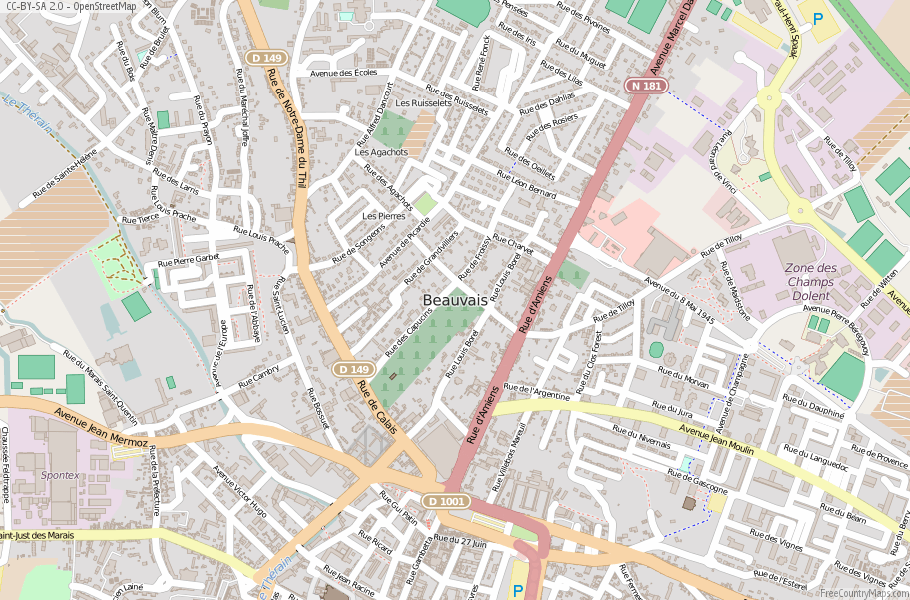 Beauvais France Map