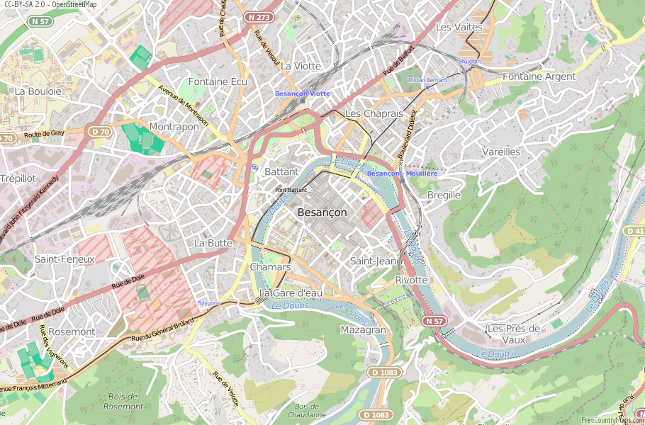 Besançon France Map