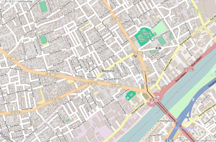 Bezons France Map