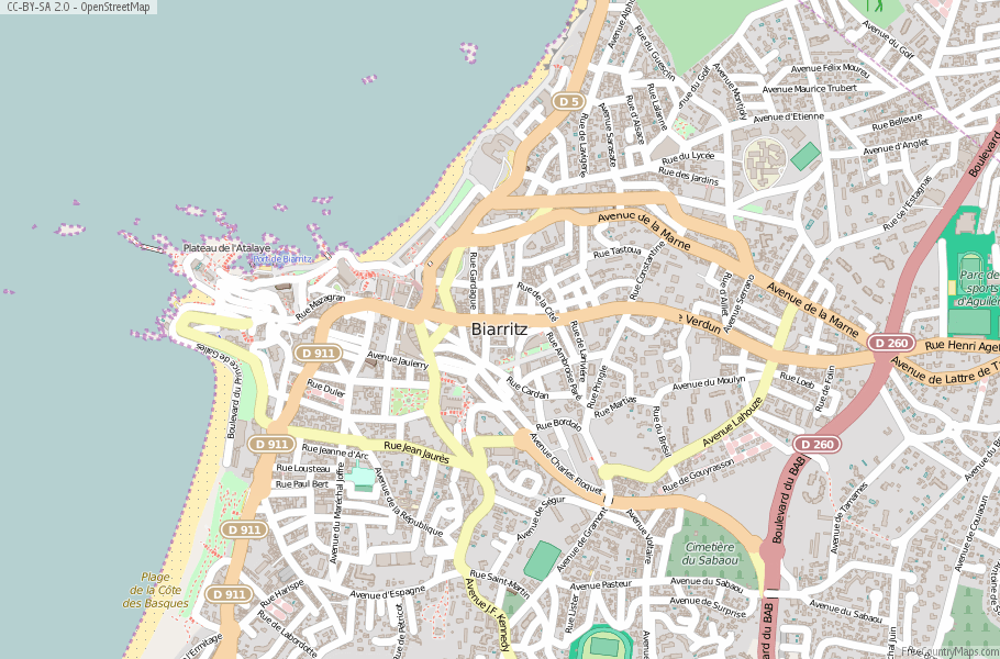 Biarritz France Map