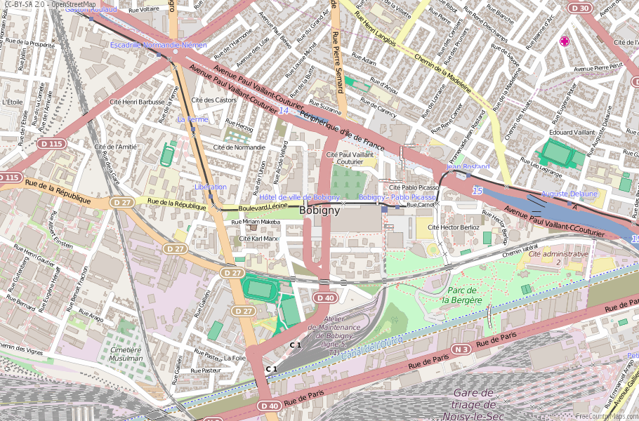 Bobigny France Map