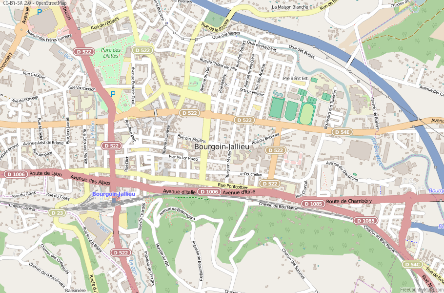 Bourgoin-Jallieu France Map