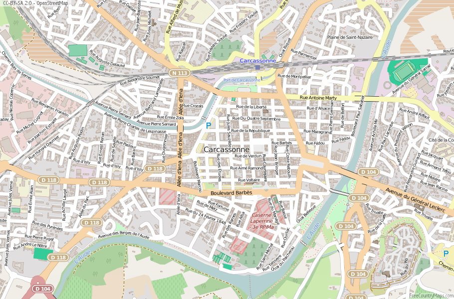 Carcassonne France Map