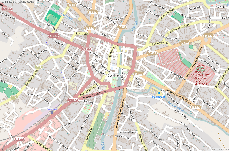 Castres France Map