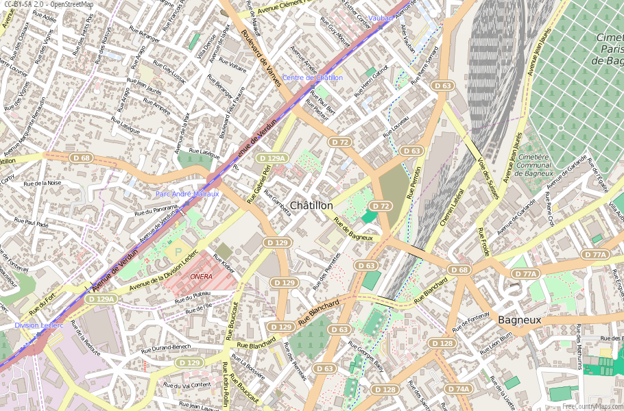Châtillon France Map