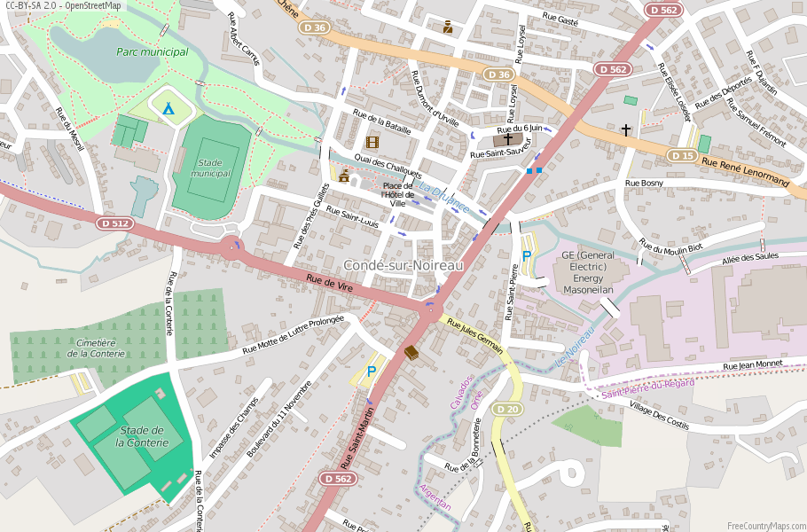 Condé-sur-Noireau France Map