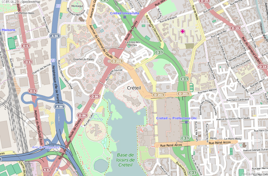Créteil France Map