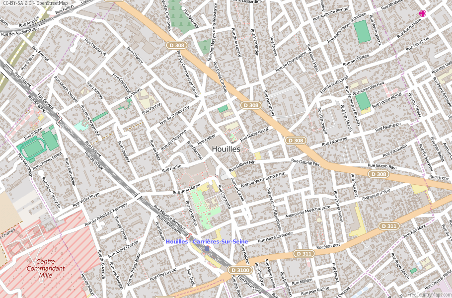 Houilles France Map
