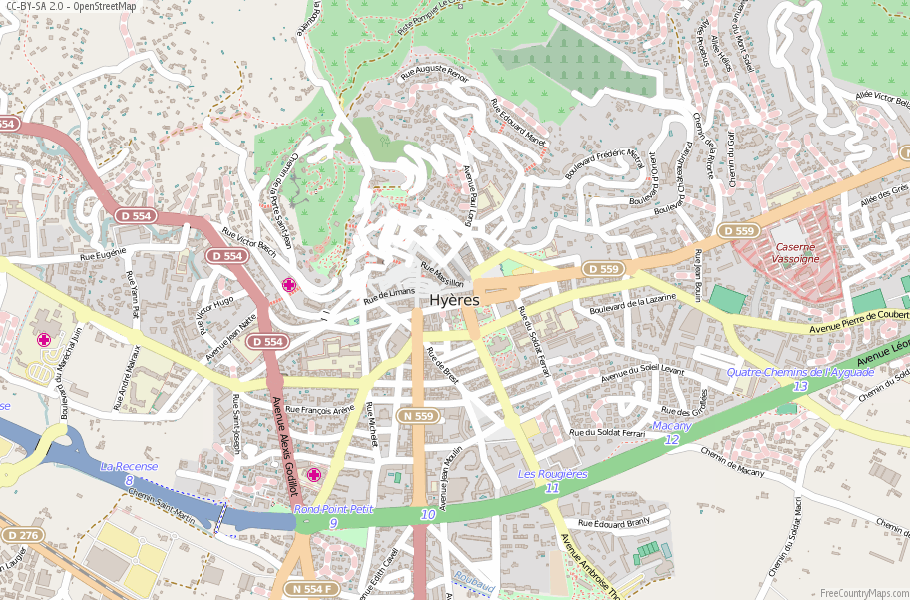 Hyères France Map