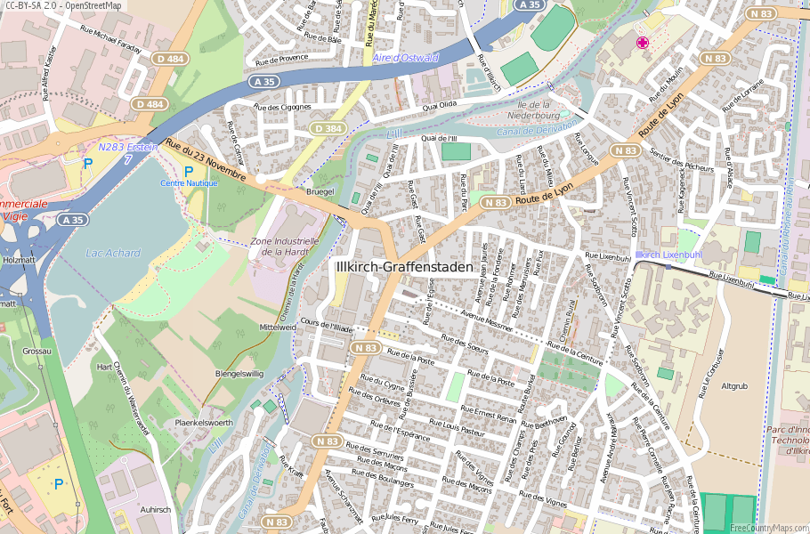 Illkirch-Graffenstaden France Map