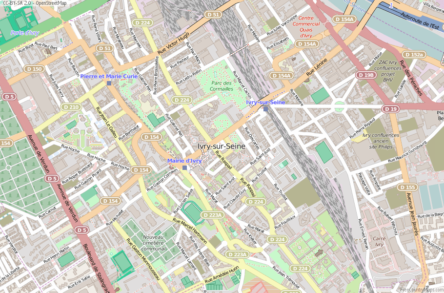 Ivry-sur-Seine France Map