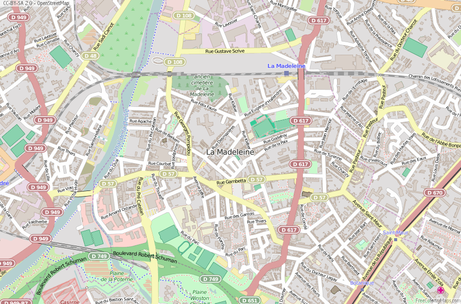La Madeleine France Map