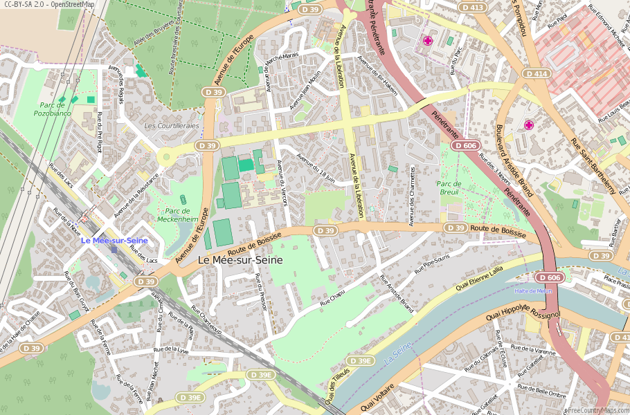 Le Mée-sur-Seine France Map