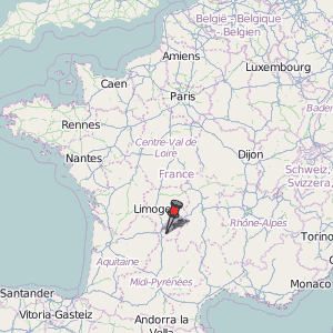 Donzenac Map France Latitude & Longitude: Free Maps
