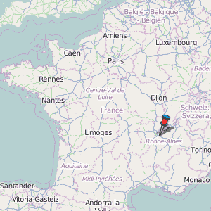Bron Map France Latitude & Longitude: Free Maps