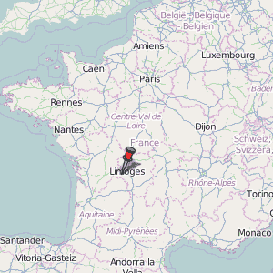 Rochechouart Map France Latitude & Longitude: Free Maps