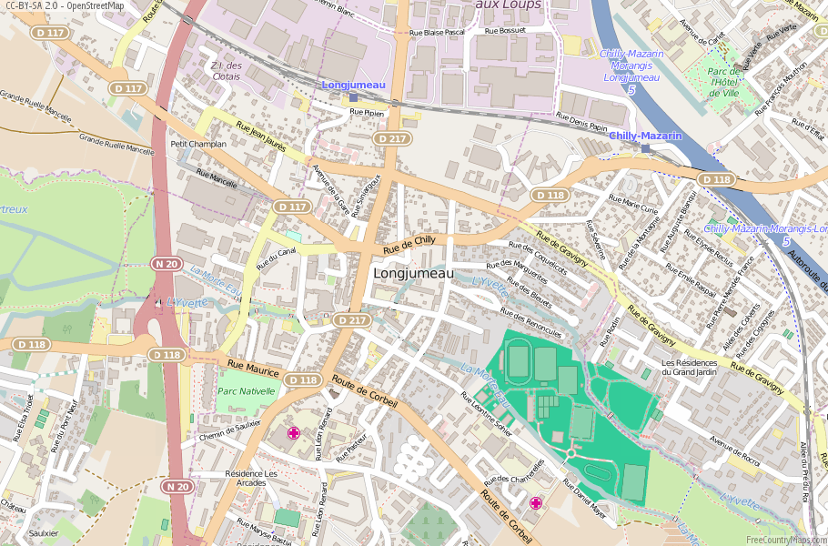 Longjumeau France Map