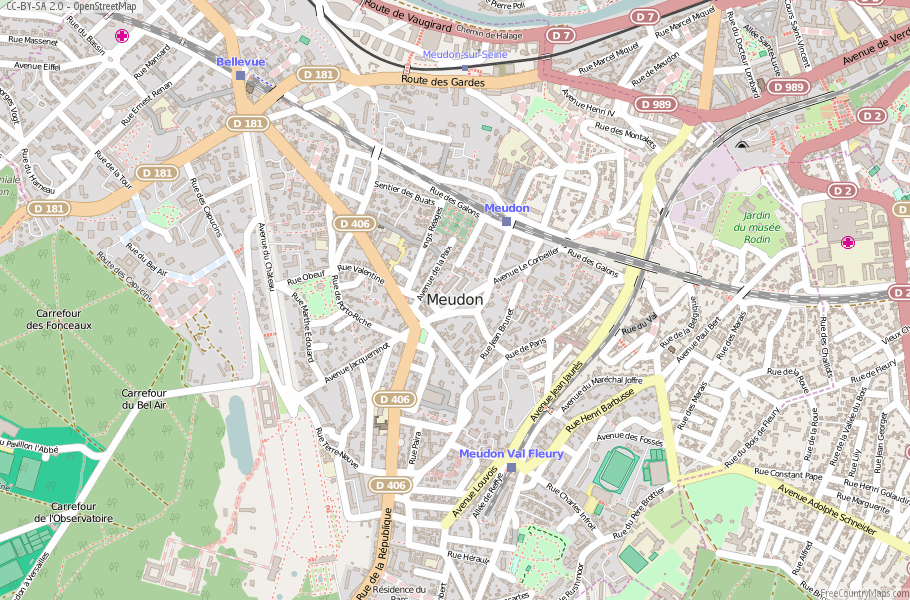 Meudon France Map