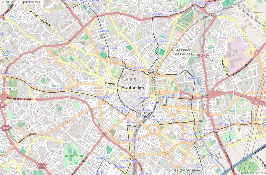 Montpellier France Map