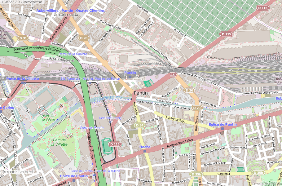 Pantin France Map