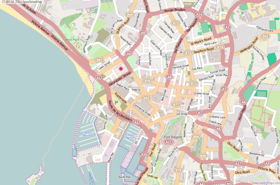 Saint Helier France Map