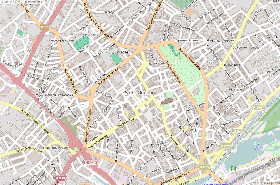 Saint-Quentin France Map