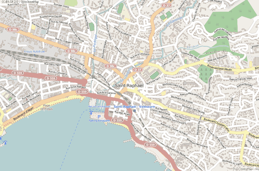 Saint-Raphaël France Map