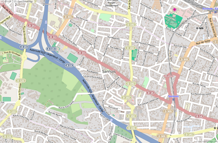 Sannois France Map