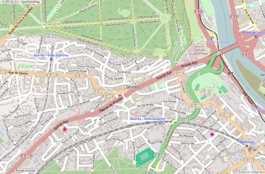 Sèvres France Map