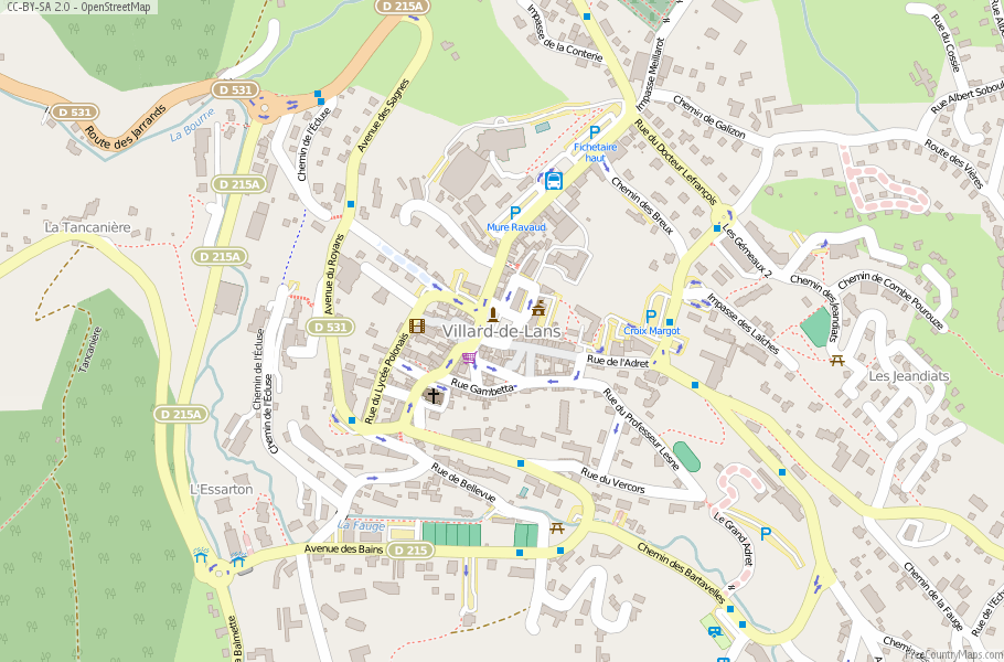VillarddeLans Map France Latitude & Longitude Free Maps