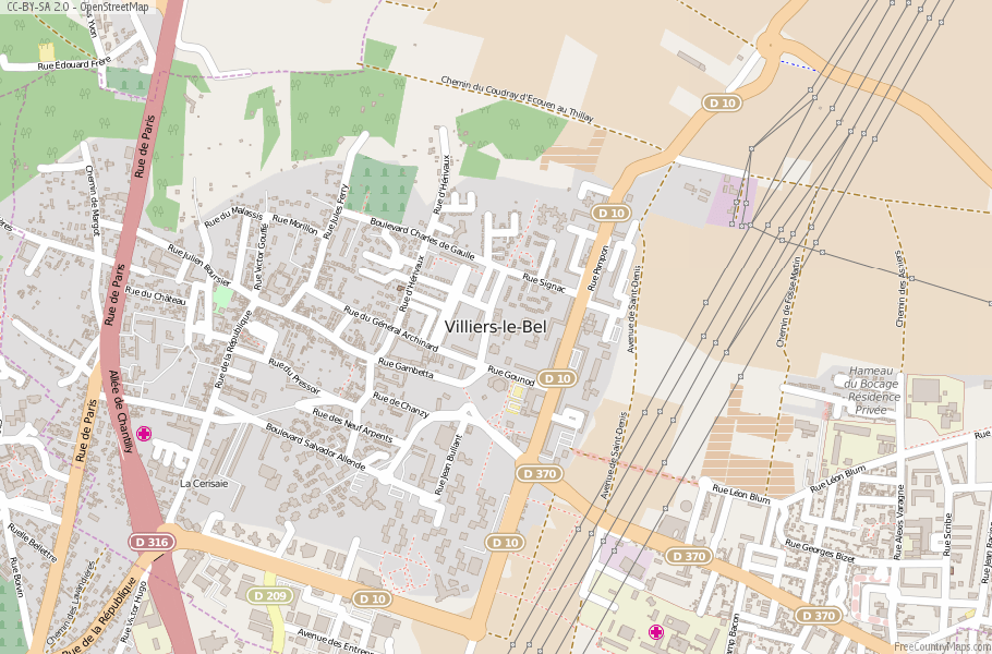 Villiers-le-Bel France Map