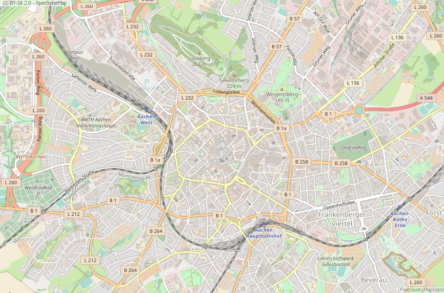 Aachen Germany Map