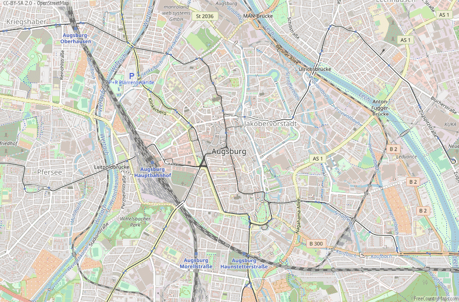 Augsburg Germany Map